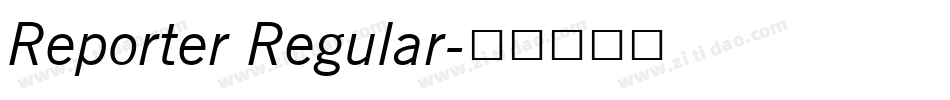Reporter Regular字体转换